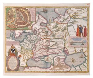 Карта России. Фёдор Годунов, Г. Герритс, В. Блау. Амстердам. 1630 – 1665 годы.