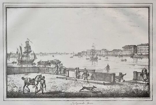 А. Плюшар. Большая Нева. Санкт-Петербург. 1824 год.
