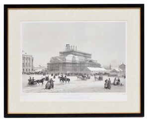 Огюст Монферран. Вид строительства Исаакиевского собора в 1838 году. Париж. 1845.