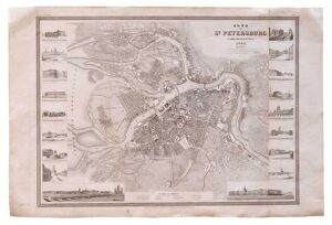 План Санкт-Петербурга. Германия. 1844.