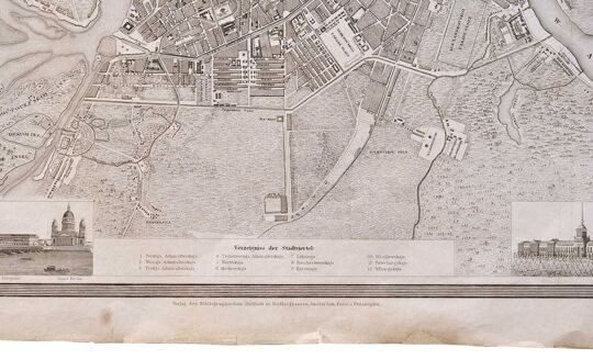 План Санкт-Петербурга. Германия. 1844.