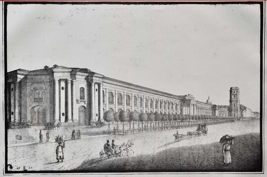 Гостиный двор. Литография. Санкт-Петербург. 1824 год.