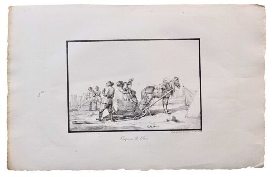 Джон Огастес Аткинсон. Резчики льда. Литография. Париж, 1821 год.